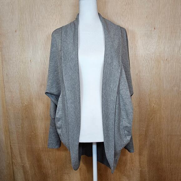 Gray Women's Jockey Dolman Sleeve Open Yoga Cardigan Size Small‎ - Picture 1 of 6